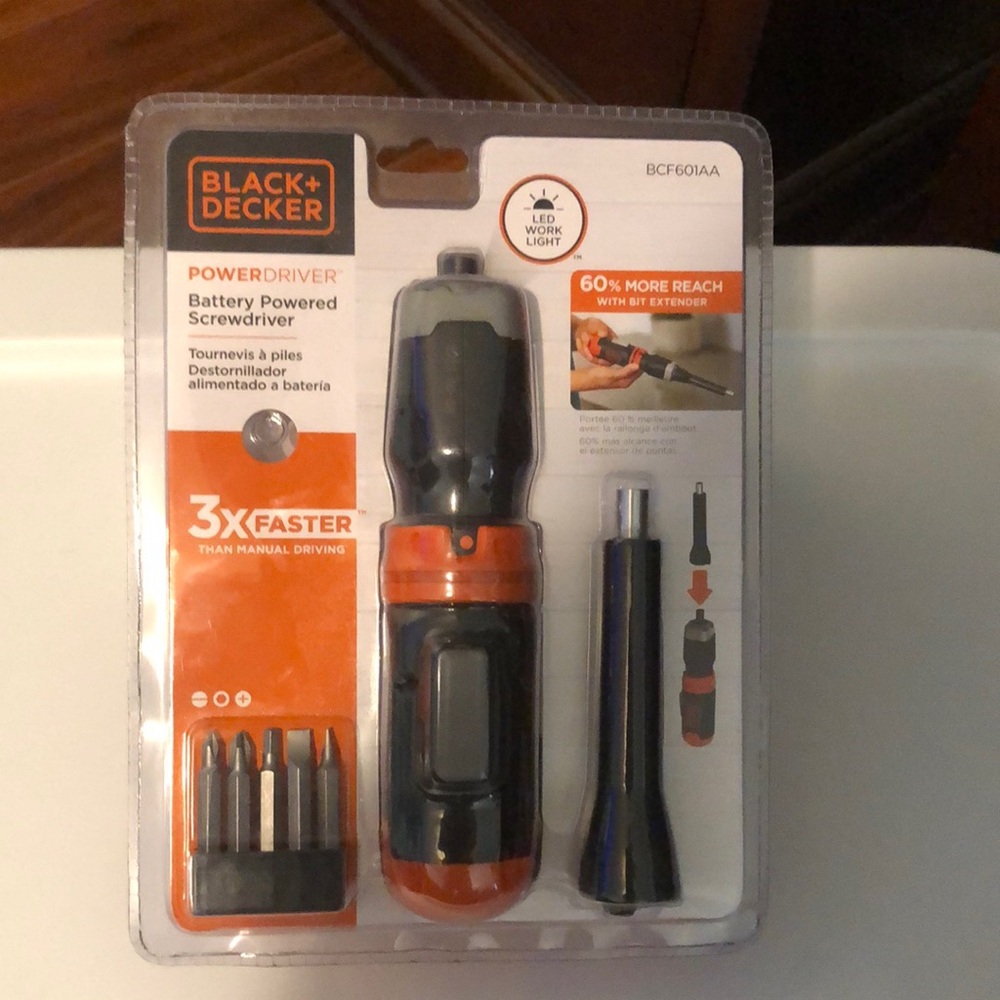 Black & Decker Orange and Black Wireless Screwdriver